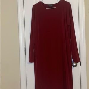 Brand new with tags Bridgette Brianna dress size large. Color maroon.